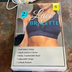 Felina Blue Lace Bralette 2-Pack. NWT
